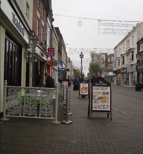 But pavement tables and A boards cause obstruction.