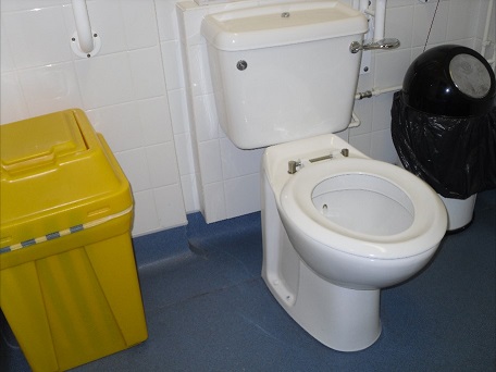 Separate closed bin for sanitary items.